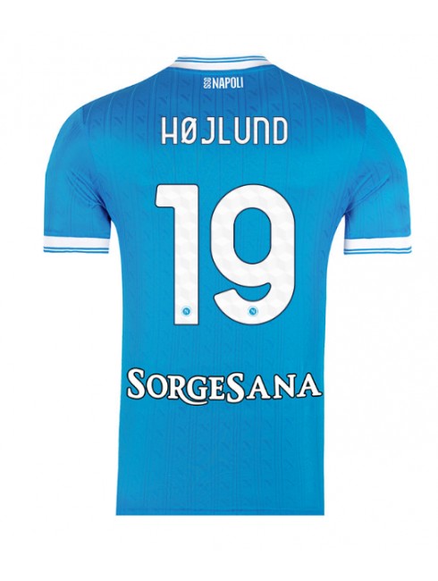 SSC Napoli Rasmus Hojlund #19 Replika Hemmakläder 2025-26 Kortärmad SSC Napoli Rasmus Hojlund #19 Replika Hemmakläder 2025-26 Kortärmad